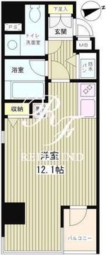 テラス麻布十番 402 間取り図