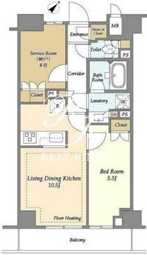 市谷台町坂フロント 406 間取り図