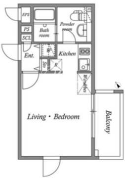 アレーロ北参道 304 間取り図