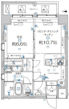 ディアレイシャス本所吾妻橋 306 間取り図