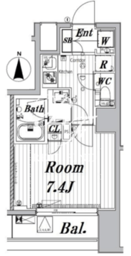 メイクスデザイン両国 S-404 間取り図