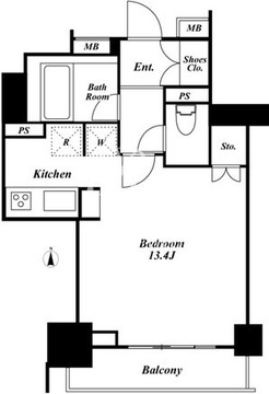 ドゥーエ西麻布2 202 間取り図