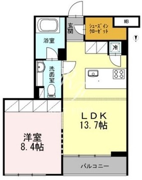 カスタリア目黒長者丸 309 間取り図