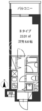 レジディア新御茶ノ水 304 間取り図