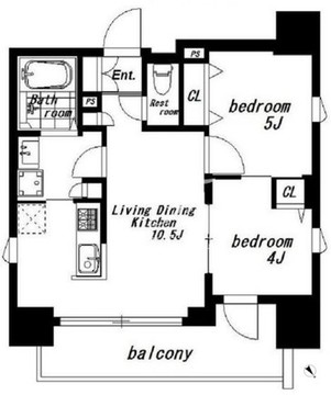 ハーモニーグラシア住吉 1001 間取り図