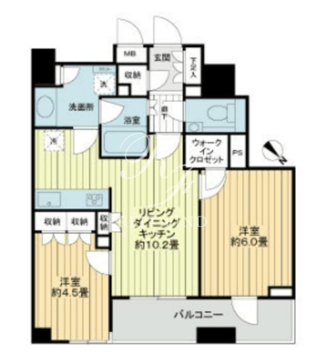 ライオンズシティ東京タイムズプレイス 207 間取り図