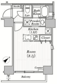 ブランシエル三田 802 間取り図
