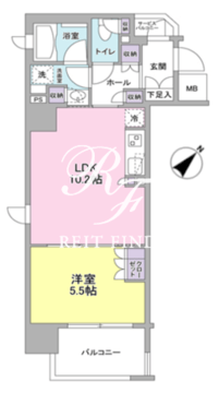 フレアージュ恵比寿 1204 間取り図