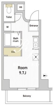 エスモア銀座イースト 801 間取り図