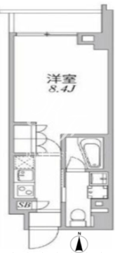 アジールコート麻布十番 410 間取り図