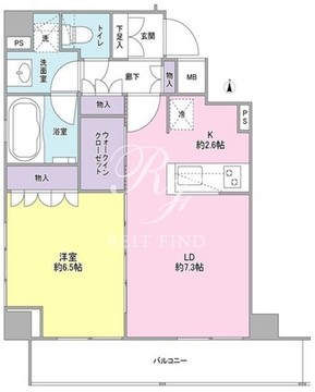 ファインクレーネ秋葉原 601 間取り図