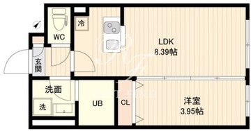 ラクラス三軒茶屋 102 間取り図