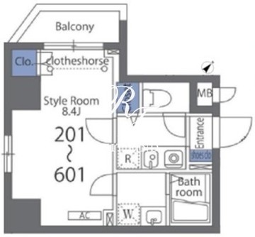 ミレドゥーエ両国 202 間取り図