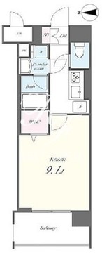N’sパークレジデンス高田馬場 201 間取り図