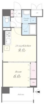N’sパークレジデンス高田馬場 204 間取り図