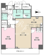 品川タワーフェイス 2606 間取り図