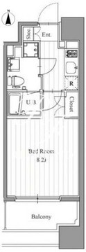 フィットエル森下 1413 間取り図