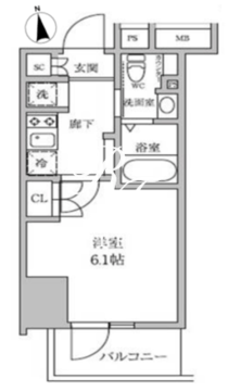 レジディア蒲田4 706 間取り図