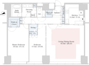 セントラルパークタワー・ラ・トゥール新宿 3705 間取り図