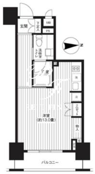 レジディア新御徒町 403 間取り図