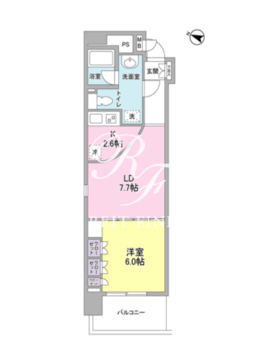 コンフォリア西麻布 501 間取り図