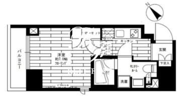 ステージファースト蔵前アジールコート 302 間取り図