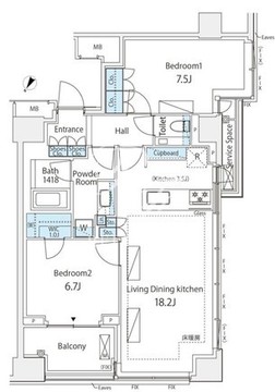 パークコート千代田一番町 1301 間取り図