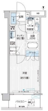 カスタリア目黒平町 306 間取り図