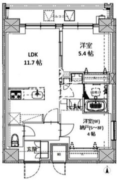 エスレジデンス両国セレア 902 間取り図
