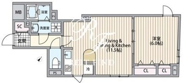 エルファーロ目黒1 403 間取り図