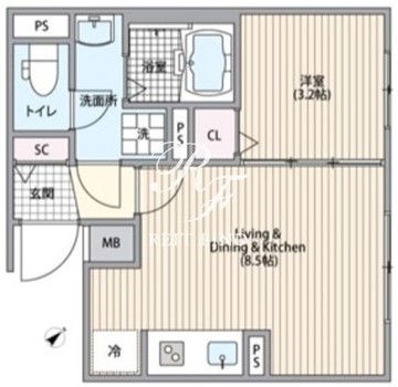エルファーロ目黒1 301 間取り図
