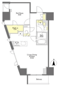 プライムメゾン市谷山伏町 1204 間取り図
