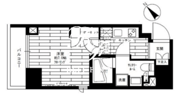 ステージファースト蔵前アジールコート 602 間取り図