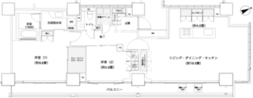 パークキューブ愛宕山タワー 3003 間取り図