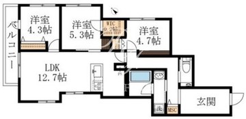 有栖川ハイツ 203 間取り図
