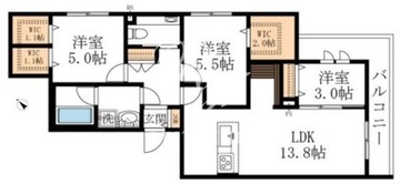 有栖川ハイツ 204 間取り図