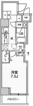 グランド神楽坂 208 間取り図