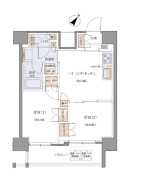 JMFレジデンス北品川 905 間取り図