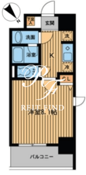 プライムアーバン門前仲町 1107 間取り図