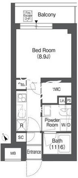 オルサス戸越銀座 311 間取り図