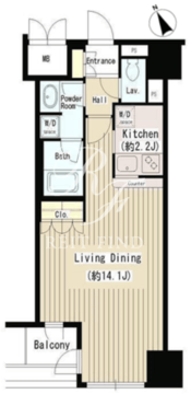 エスティメゾン四谷坂町 406 間取り図