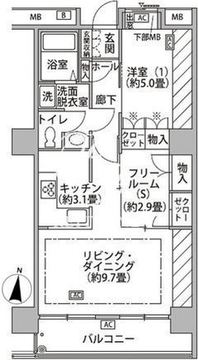 東雲キャナルコートCODAN 18-611 間取り図