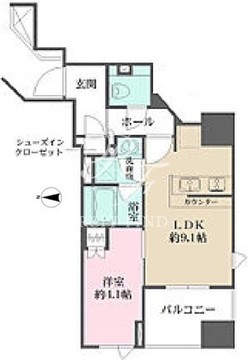 クレヴィア原宿 305 間取り図
