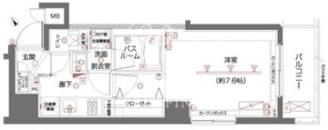 ズーム都立大学 802 間取り図