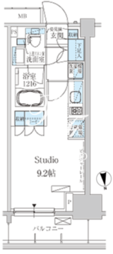 パークアクシス上野三丁目 302 間取り図