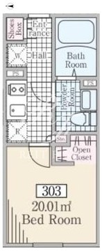 レーヴレジデンス白金台3 303 間取り図