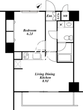 六本木レジデンシーズ 904 間取り図