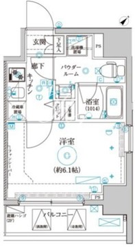 クレイシア品川戸越 401 間取り図