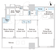 大崎ガーデンレジデンス 804 間取り図
