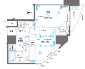 ズーム駒込 201 間取り図